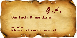 Gerlach Armandina névjegykártya